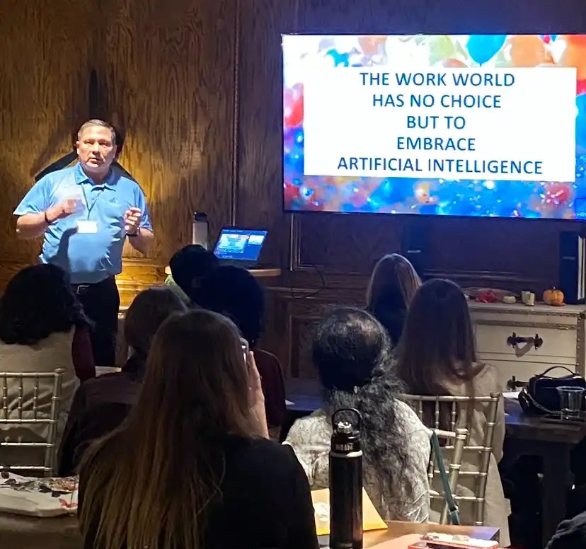 Kyle Patrick Smith speaking at an event